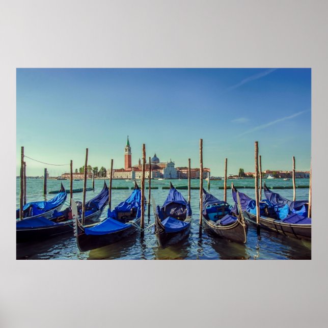 Póster Góndolas en Venecia, Italia (Frente)