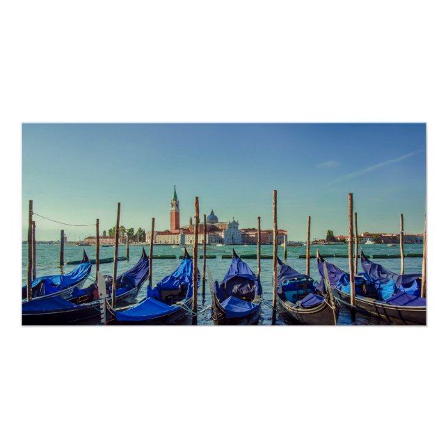 Póster Góndolas en Venecia, Italia (Anverso)