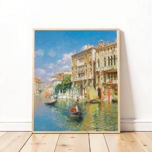 Póster Gondoleros  Venecia, Rubens Santoro