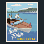 Póster Gone Fishin<br><div class="desc">Minnesota tiene muchos lagos para elegir.</div>