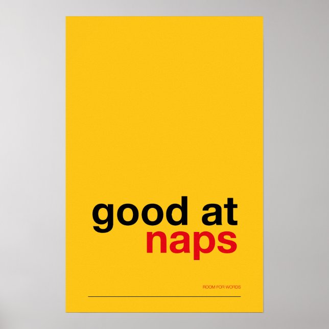 Póster GOOD AT NAPS – Cozy Wall Art (Frente)