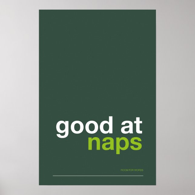Póster GOOD AT NAPS – Cozy Wall Art (Frente)