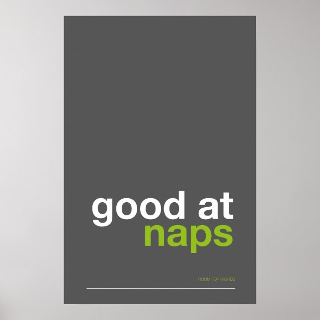 Póster GOOD AT NAPS – Cozy Wall Art (Frente)