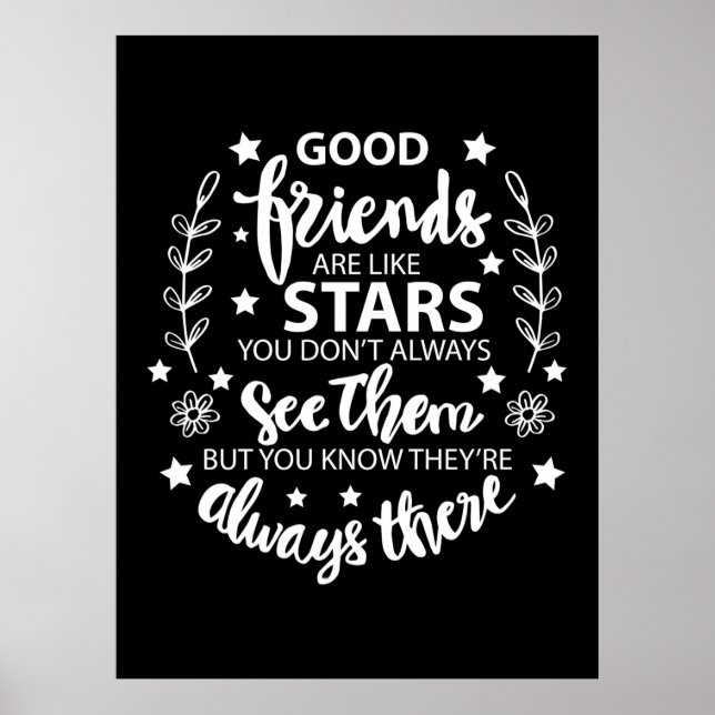 Póster Good Friends Are Like Stars (Frente)