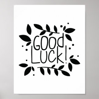 Póster Good Luck Print Quotes, Home Décor Prints
