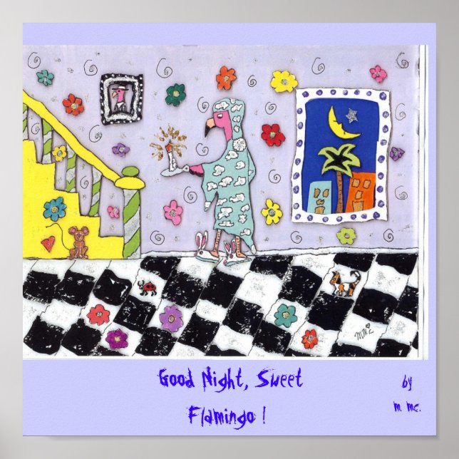 Póster Good Night, Sweet Flamingo ! (Frente)