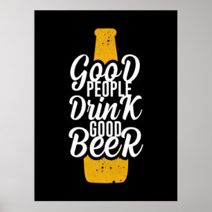 Póster Good People Drink Good Beer