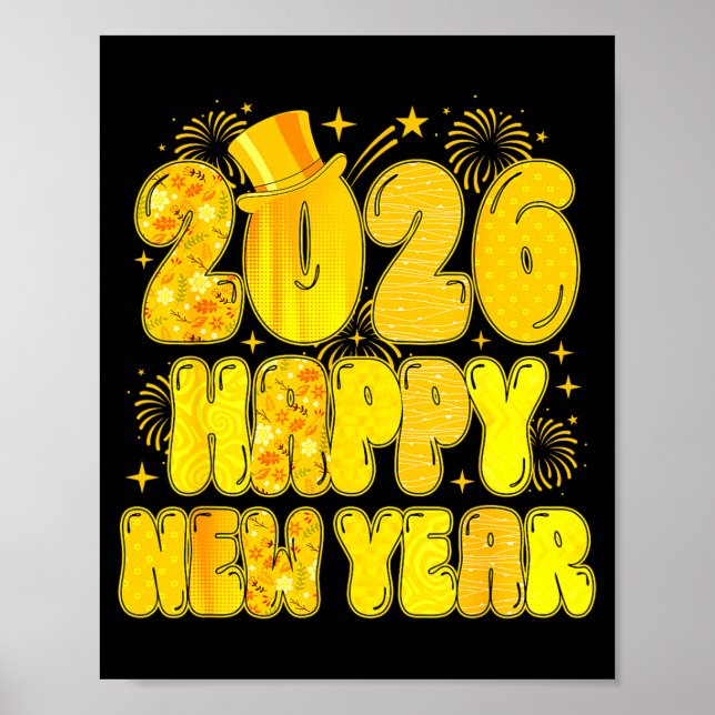 Póster Goodbye 2025 Happy New Year 2026 Women Girl Kids  (Frente)