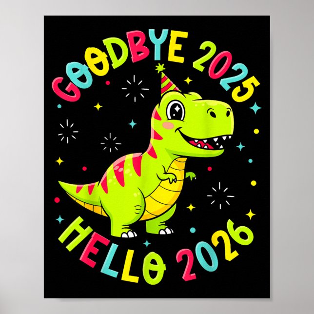 Póster Goodbye 2025 Hello 2026 Happy New Year 2026 Nye Cu (Frente)