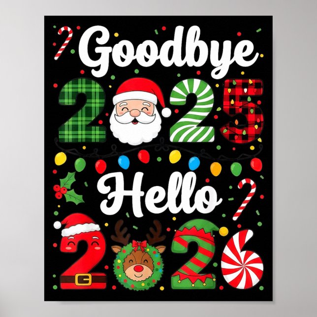 Póster Goodbye 2025 Hello 2026 Happy New Year Countdown P (Frente)