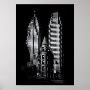 Póster Gooderham Flatiron Y Toronto Downtown No 2
