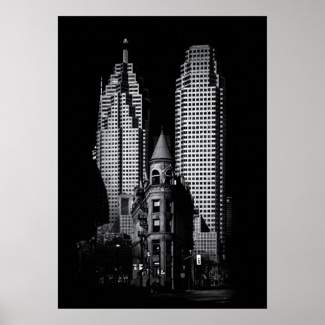 Póster Gooderham Flatiron Y Toronto Downtown No 2 (Frente)