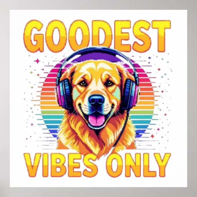 Póster Goodest Boy Vibes Only (Frente)