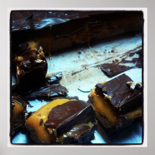 Póster Gooey Caramel, malvavisco y dulce de chocolate