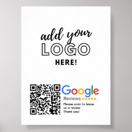 Póster GOOGLE REVIEWS Personalizado de código QR marca
