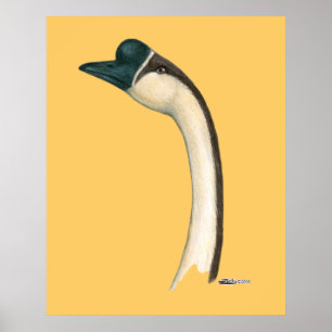 Póster Goose: Brown Chinese Head
