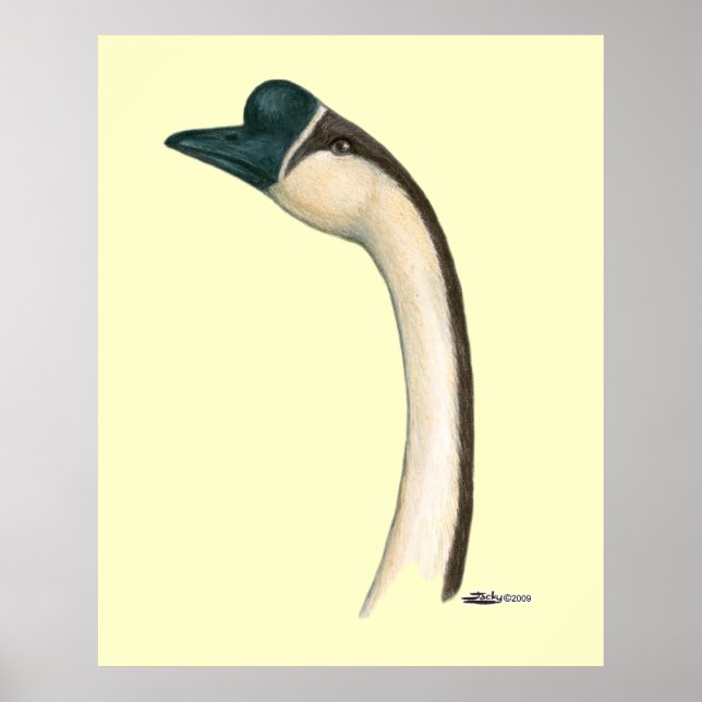 Póster Goose: Brown Chinese Head (Frente)