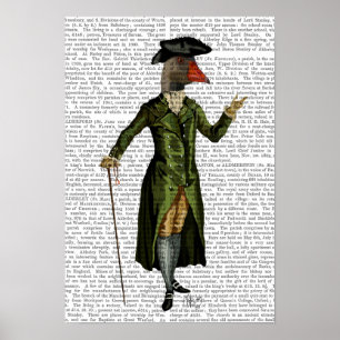 Póster Goose in Green Regency Coat