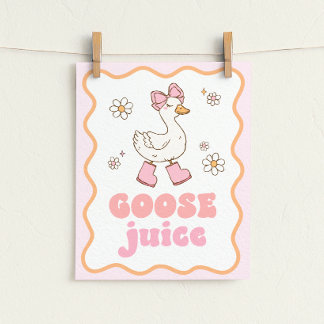 Póster Goose Juice Table Sign