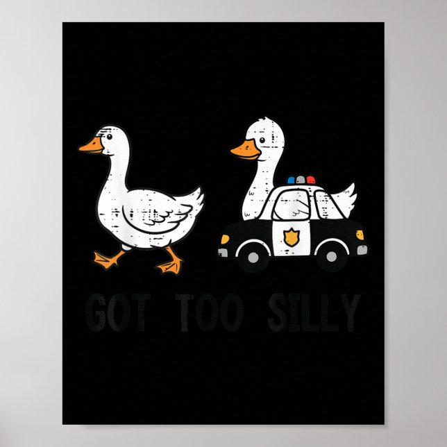 Póster Goose Tiene Demasiado Silly Lice Car Funny Hombres (Frente)
