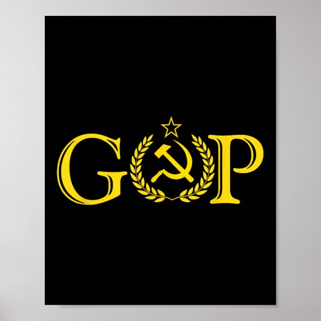 Póster Gop Anti Trump _ Republicano Ruso _ Político (Frente)