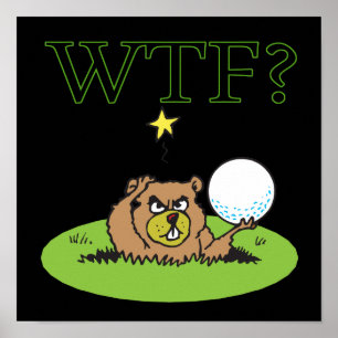 Póster Gopher enojado