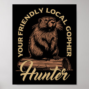 Póster Gopher Hunter Gear Equipos Esenciales Gopher Sla