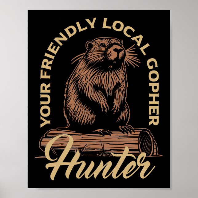 Póster Gopher Hunter Gear Equipos Esenciales Gopher Sla (Frente)