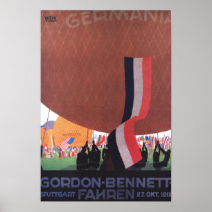 Póster Gordon Bennett Hot-Air Balloon Race