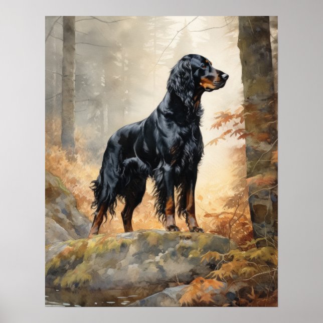 Póster Gordon Setter Dog Art Print Poster (Frente)