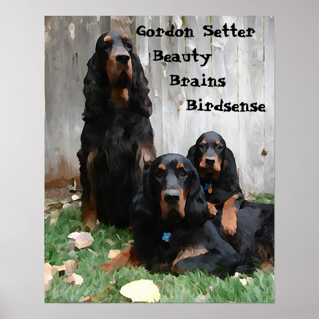 Póster Gordon Setter Generations Painting Poster (Frente)