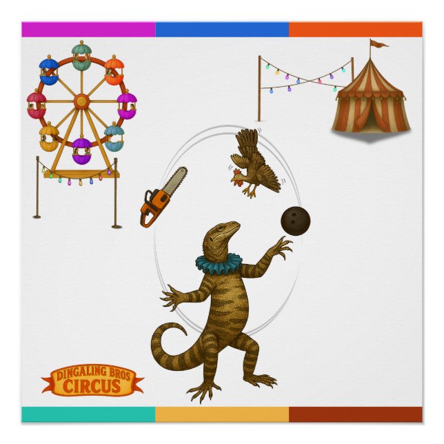 Póster Gordy, goanna juggler (Anverso)