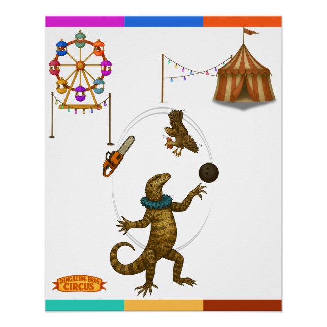 Póster Gordy, goanna juggler (Anverso)