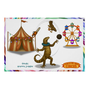 Póster Gordy, malabarista de goanna