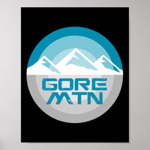 Póster Gore Mountain Ny Graphic Vintage Snowboard Ski T