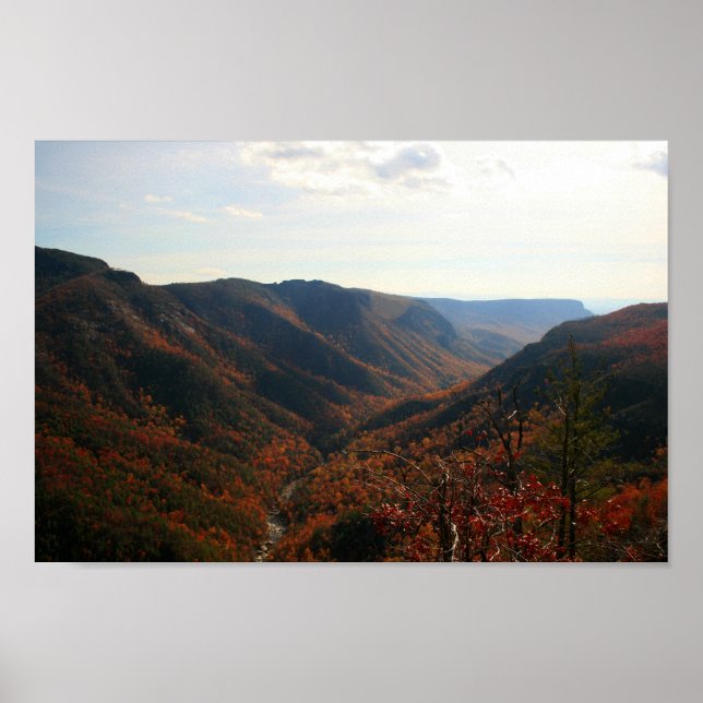 Póster Gorge de Linville en otoño, Carolina del Norte (Frente)