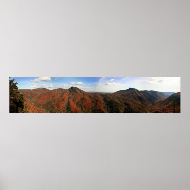 Póster Gorge de Linville en otoño, Carolina del Norte (Frente)