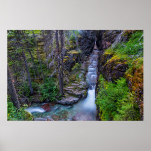 Póster Gorge De Sunrift En El Parque Nacional Glacier, Mo