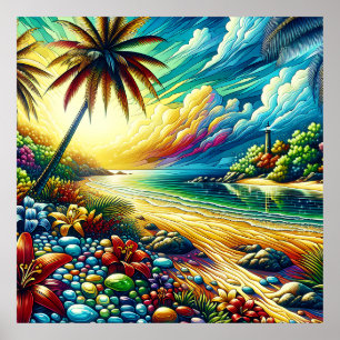Póster Gorgeous Ai Art   Belleza costera