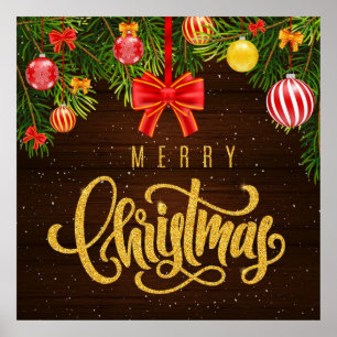 Póster Gorgeous Christmas Glitter Poster