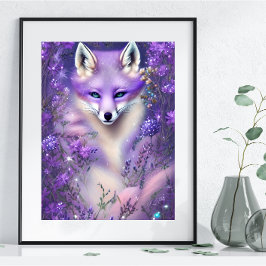Póster Gorgeous Lilac Misterioso Poster Editable Fox