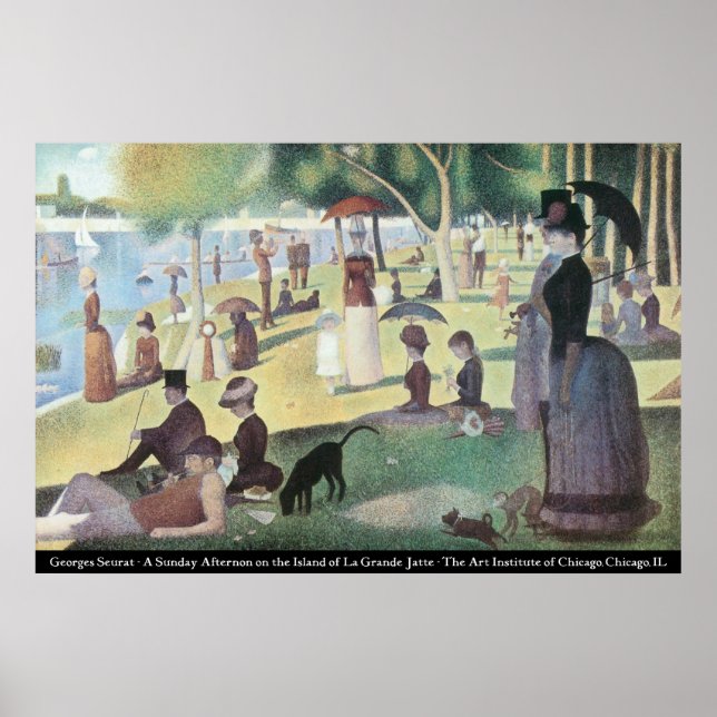 Póster Gorges Seurat - Domingo Por La Tarde (Frente)