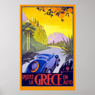 Póster Gorgoous Vintage Travel Poster de Grecia