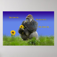 Gorila al amor Imprimir o Poster