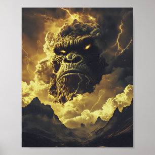 Póster Gorila del Trueno de la Tormenta Eterna
