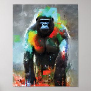 Póster Gorilla Abstract Poster