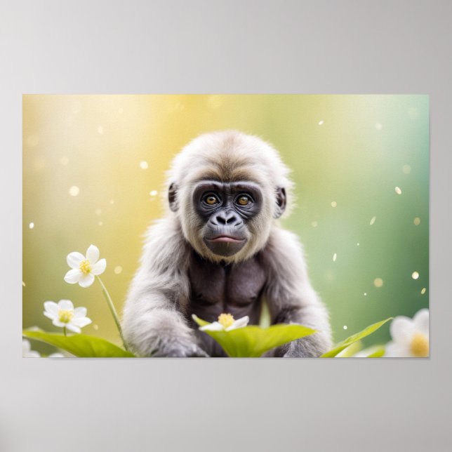Póster Gorilla Animal Fun Fantastic Surreal Wildlife (Frente)