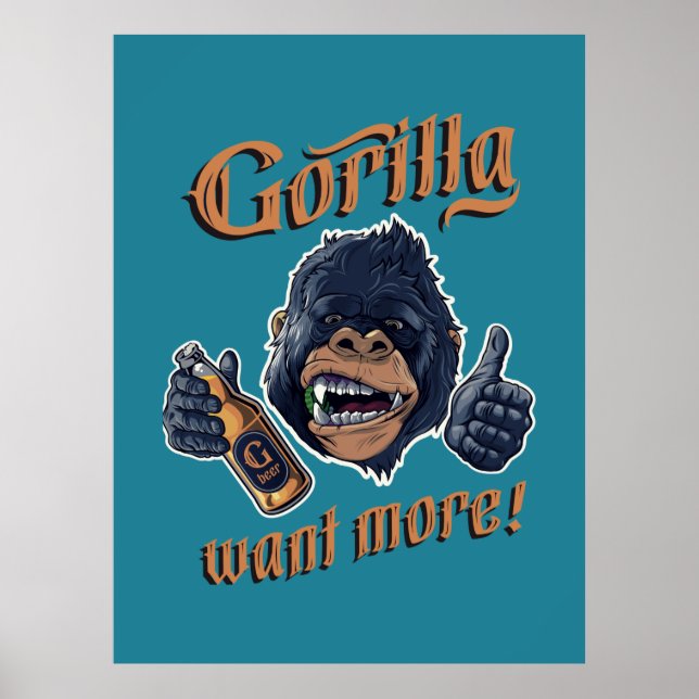 Póster Gorilla Beer Poster (Frente)