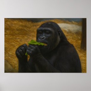 Póster Gorilla Grace - Retrato de vida salvaje realista