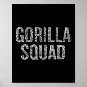 Póster Gorilla Squad gracioso humor de los amantes de los